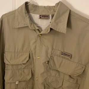 Alpine Design Khaki Long Sleeve Shirt Size XL